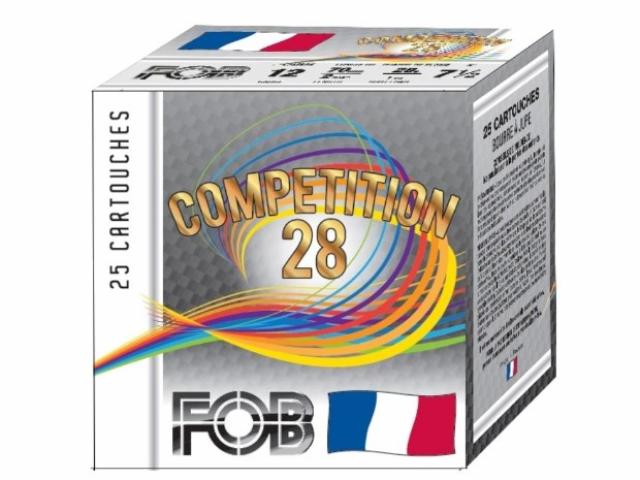 FOB Compétition 28 Calibre 12 / 70mm / Bourre à jupe / Plomb n° 7 1/2 
